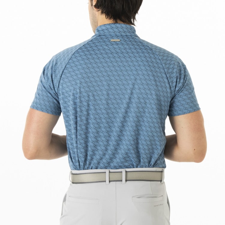 【ゼロハリバートン】ZHG-M5S6 | ZH Monogram Jacquard Shirt ゴルフウェア メンズ ジャガードシャツ 82951 ホワイト M