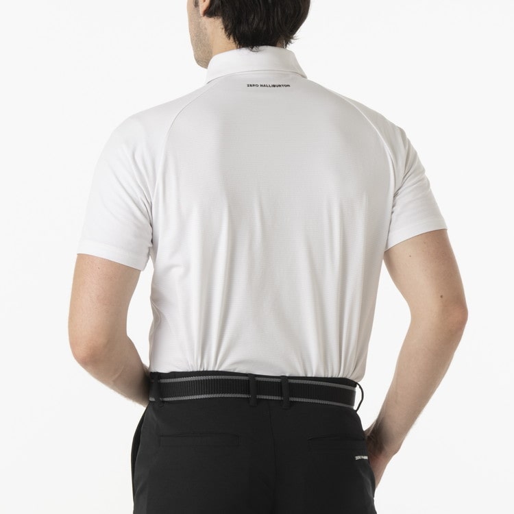 【ゼロハリバートン】ZHG-M5S7c | DELTA? SLX & CARAT Double-Rib Performance Shirt ゴルフウェア メンズ ポロシャツ ダブルリブ 82954 ホワイト M