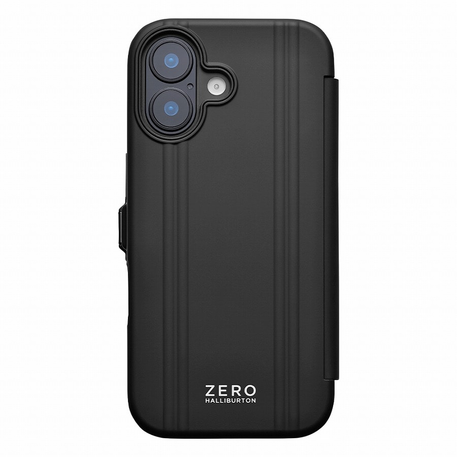 【ゼロハリバートン】iPhone17 スマホケース 手帳型 Hybrid Shockproof Flip Case for iPhone 17 (6.3inch: 2レンズ) 81712 01:ブラック iPhone17【手帳型】
