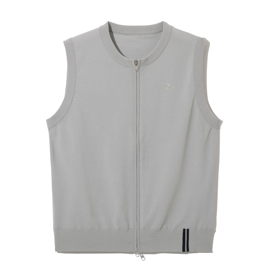 【ゼロハリバートン】ZHG-M5S3a | SOLOTEXPremium Golf Knit Vest ゴルフウェア メンズ ニットベスト 82946 シルバーグレー M