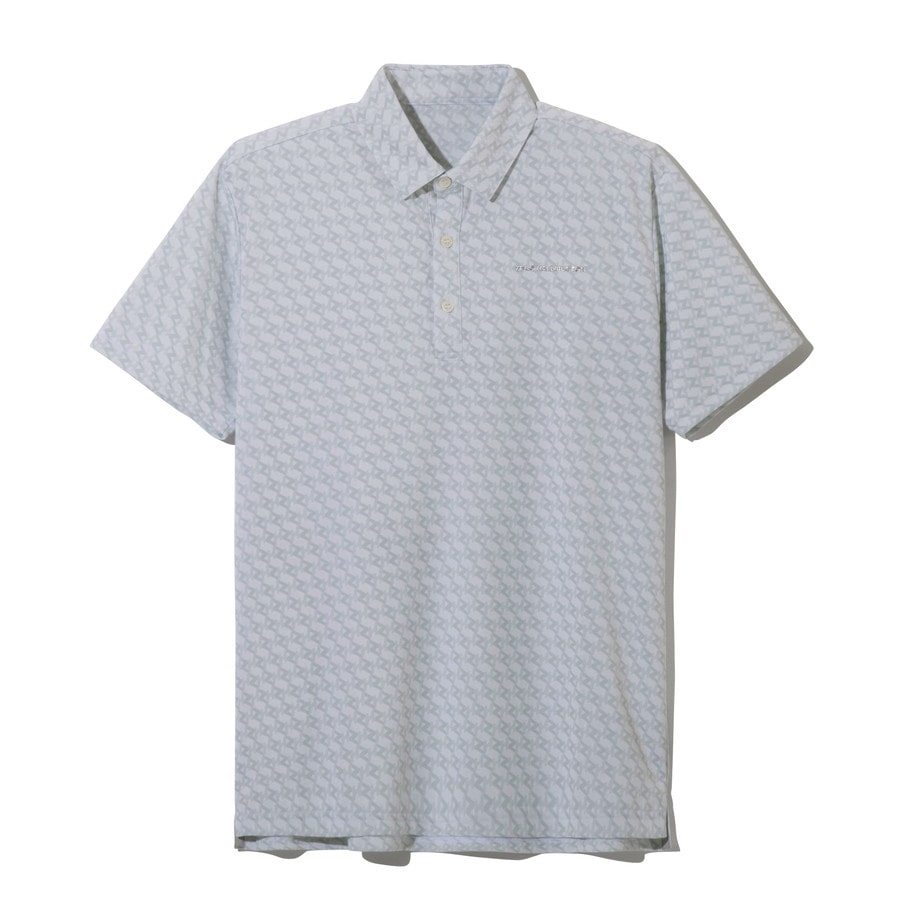 【ゼロハリバートン】ZHG-M5S6 | ZH Monogram Jacquard Shirt ゴルフウェア メンズ ジャガードシャツ 82951 ホワイト M