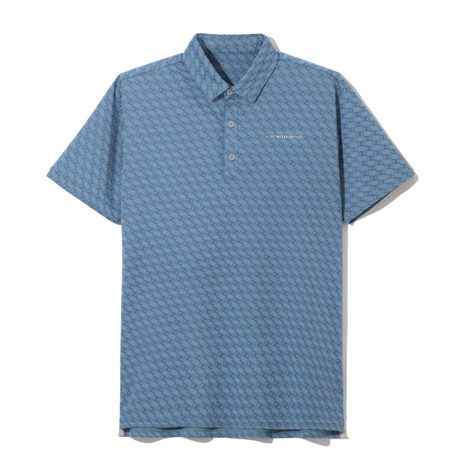 【ゼロハリバートン】ZHG-M5S6 | ZH Monogram Jacquard Shirt ゴルフウェア メンズ ジャガードシャツ 82951 ライトブルー M