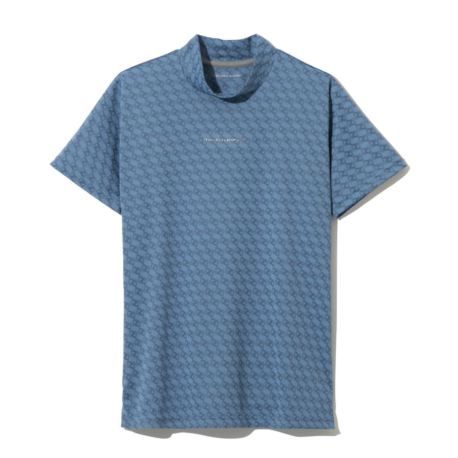 【ゼロハリバートン】ZHG-W5S5 | ZH Monogram Mock Neck Shirt ゴルフウェア レディース モノグラムモックネックシャツ 82979 ライトブルー S
