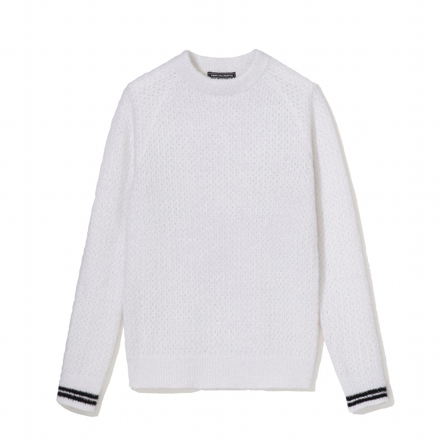 【ゼロハリバートン】 ZHG-W5A5 | Octa Crew-Neck Knit ゴルフウェア クルーネックニット 秋冬 レディース 85142 White S
