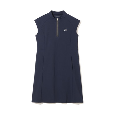 【ゼロハリバートン】ZHG-W5S4b | French Sleeve Mock Neck Dress ゴルフウェア レディース モックネックワンピース 82978