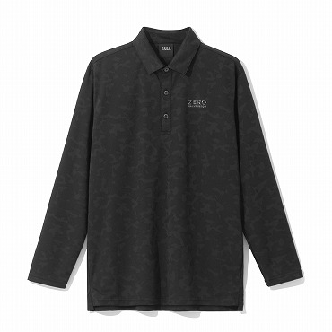 【ゼロハリバートン】 ZHG-M5A9a | Camouflage Long-Sleeve Polo ゴルフウェア カモフラ柄長袖ポロシャツ 秋冬 メンズ 85126