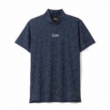 【ゼロハリバートン】 ZHG-M5A9b | Camouflage Short-Sleeve Mocknek ゴルフウェア カモフラ柄半袖モックネックシャツ 秋冬 メンズ 85127