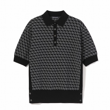 【ゼロハリバートン】 ZHG-W5A4d | Monogram Short-Sleeve Knit Polo ゴルフウェア モノグラム柄ニットポロシャツ 秋冬 レディース 85139
