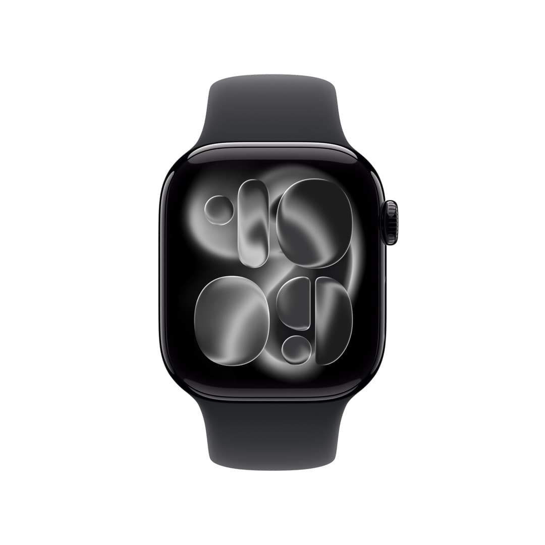 Apple Watch Series 11(GPS + Cellularモデル)- 42mmジェットブラックアルミニウムケースとブラックスポーツバンド - M/L with AppleCare+