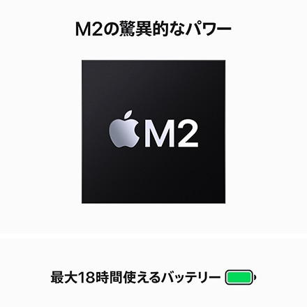 15インチMacBook Air: 8コアCPUと10コアGPUを搭載したApple M2