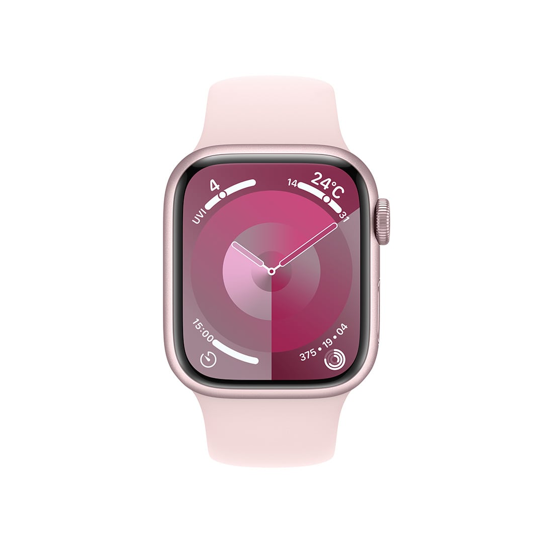 Apple Watch Series 9（GPSモデル）- 41mmピンクアルミニウムケースとライトピンクスポーツバンド - M/L with  AppleCare+