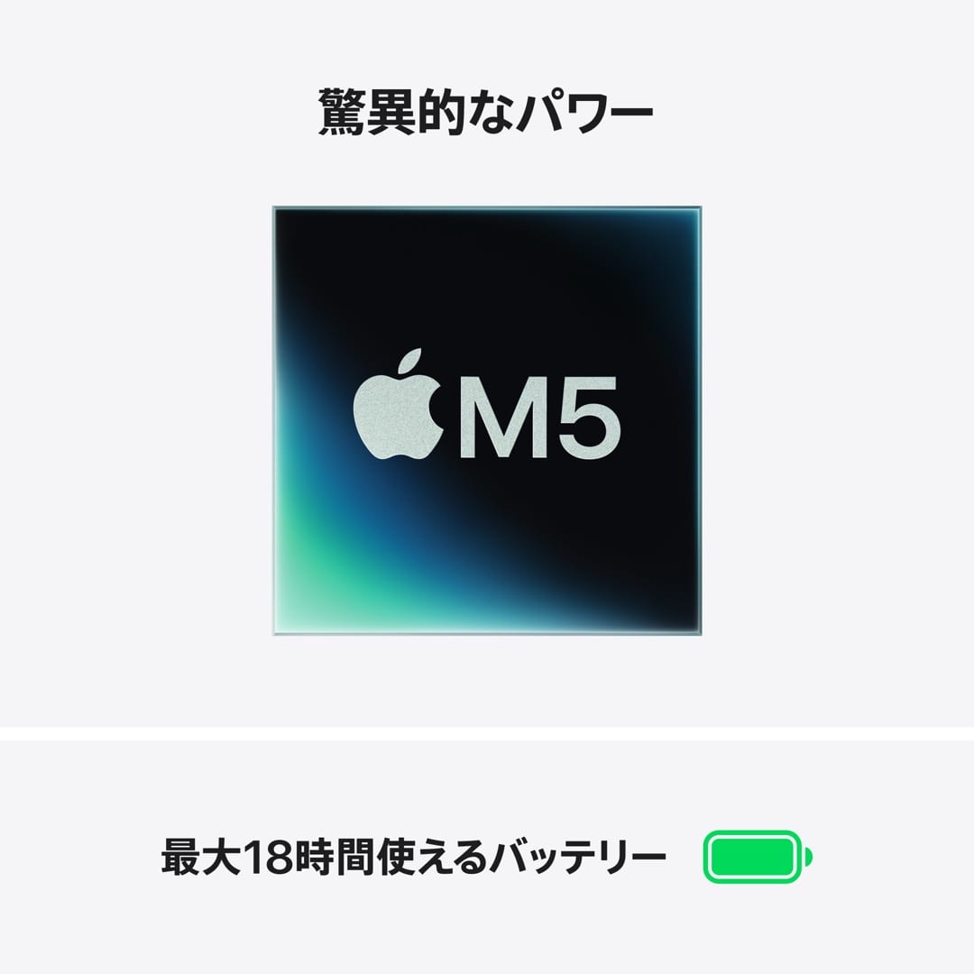 13インチMacBook Air: 10コアCPUと10コアGPUを搭載したApple M5チップ, 16GB, 4TB SSD - スカイブルー, Magic Keyboard(英語/UK)with AppleCare+