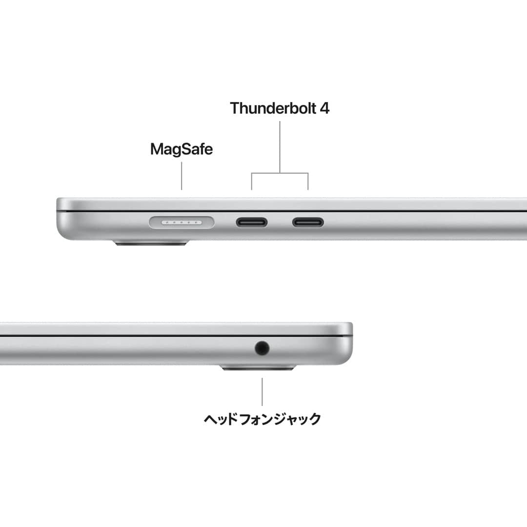 15インチMacBook Air: 10コアCPUと10コアGPUを搭載したApple M5チップ, 32GB, 512GB SSD - シルバーwith AppleCare+