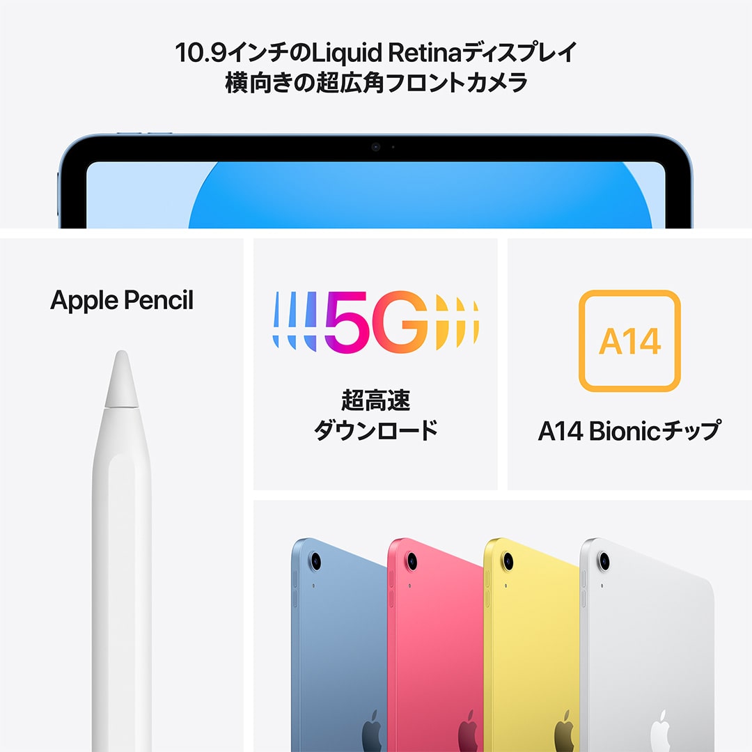 10.9インチiPad Wi-Fi + Cellularモデル 64GB - ブルー: Apple