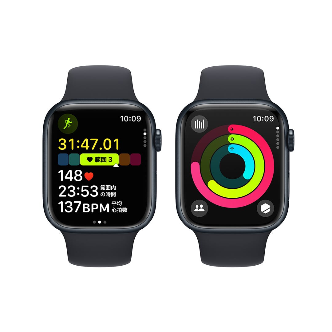 Apple Watch Series 9（GPSモデル）- 45mmミッドナイトアルミニウム ...