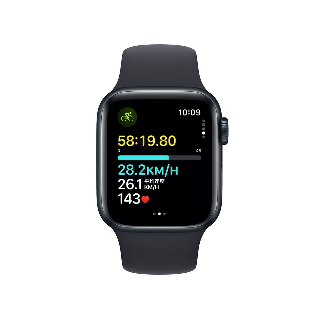 Apple Watch SE（GPSモデル）- 40mmミッドナイトアルミニウムケースとミッドナイトスポーツバンド - M/L with  AppleCare+
