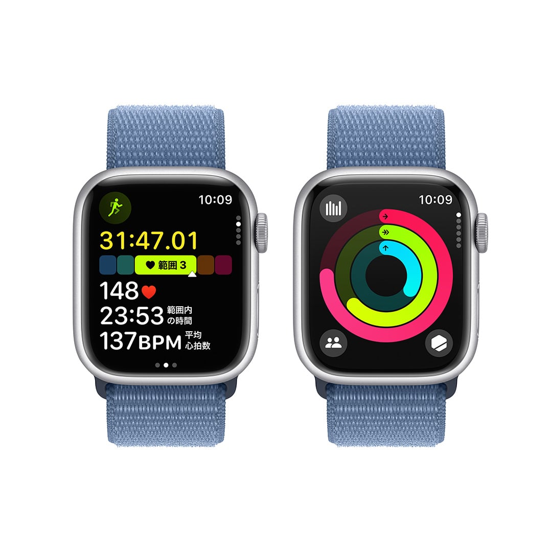 Apple Watch Series 9（GPS + Cellularモデル）- 41mmシルバー 