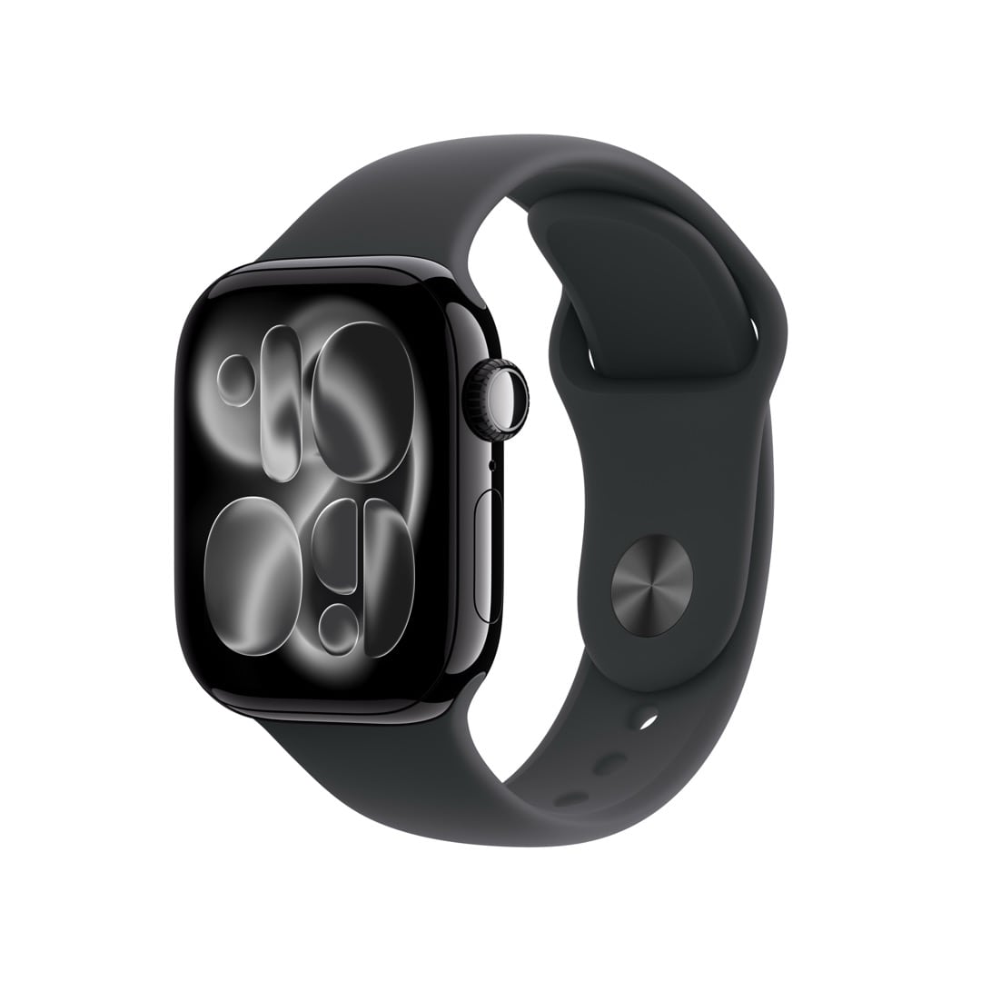 Apple Watch Series 11(GPSモデル)- 42mmジェットブラックアルミニウムケースとブラックスポーツバンド - S/M