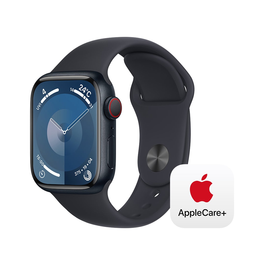 Apple Watch Series 9（GPS + Cellularモデル）- 41mmミッドナイトアルミニウムケースとミッドナイトスポーツバンド  - S/M with AppleCare+: Apple Rewards Store｜JAL Mall