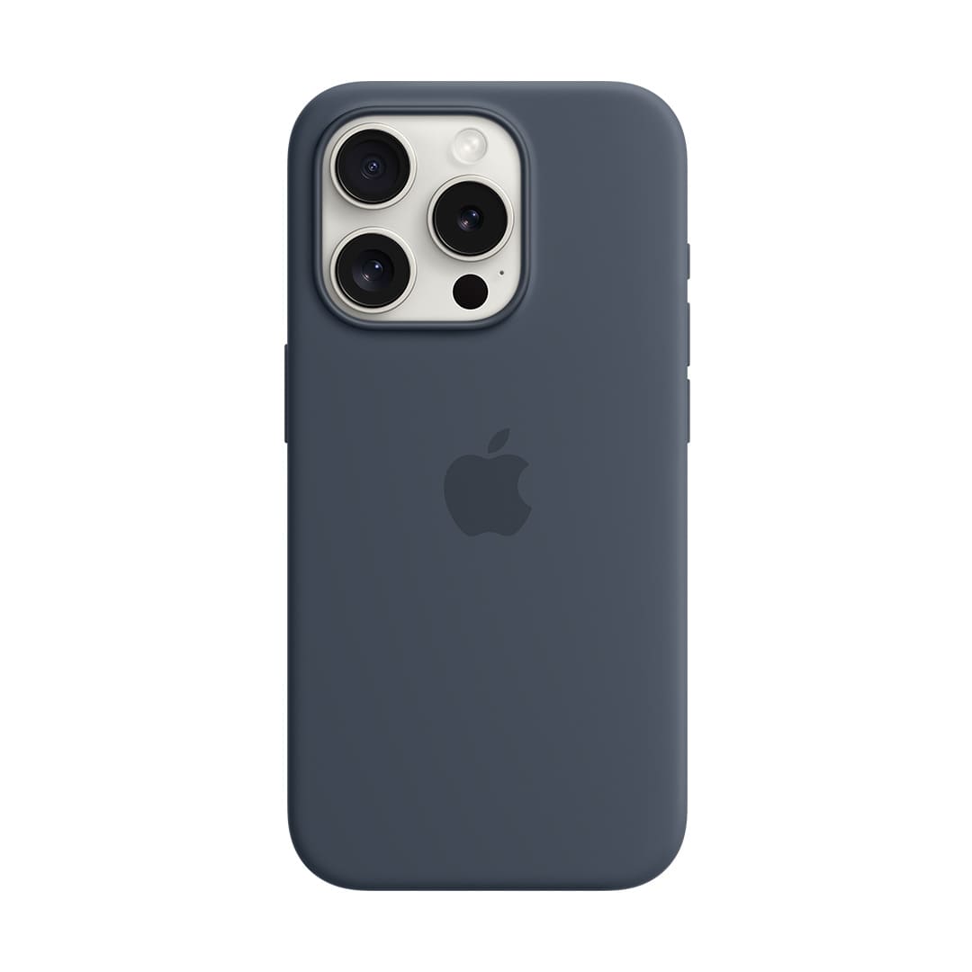 MagSafe対応iPhone 15 Proシリコーンケース - ストームブルー: Apple