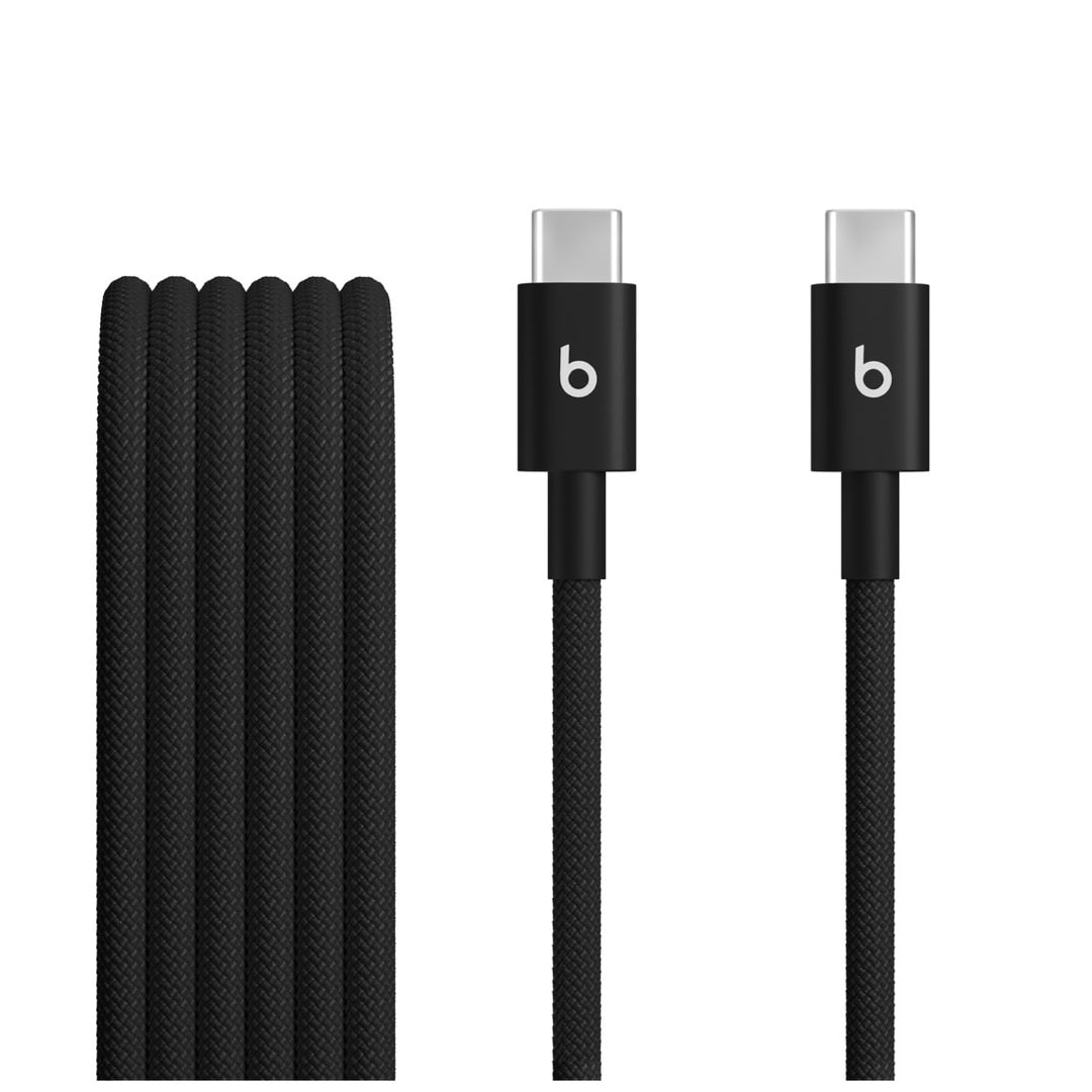 Beats USB-C - USB-C 編み込み式充電ケーブル（1.5m）2本入り - ボルトブラック