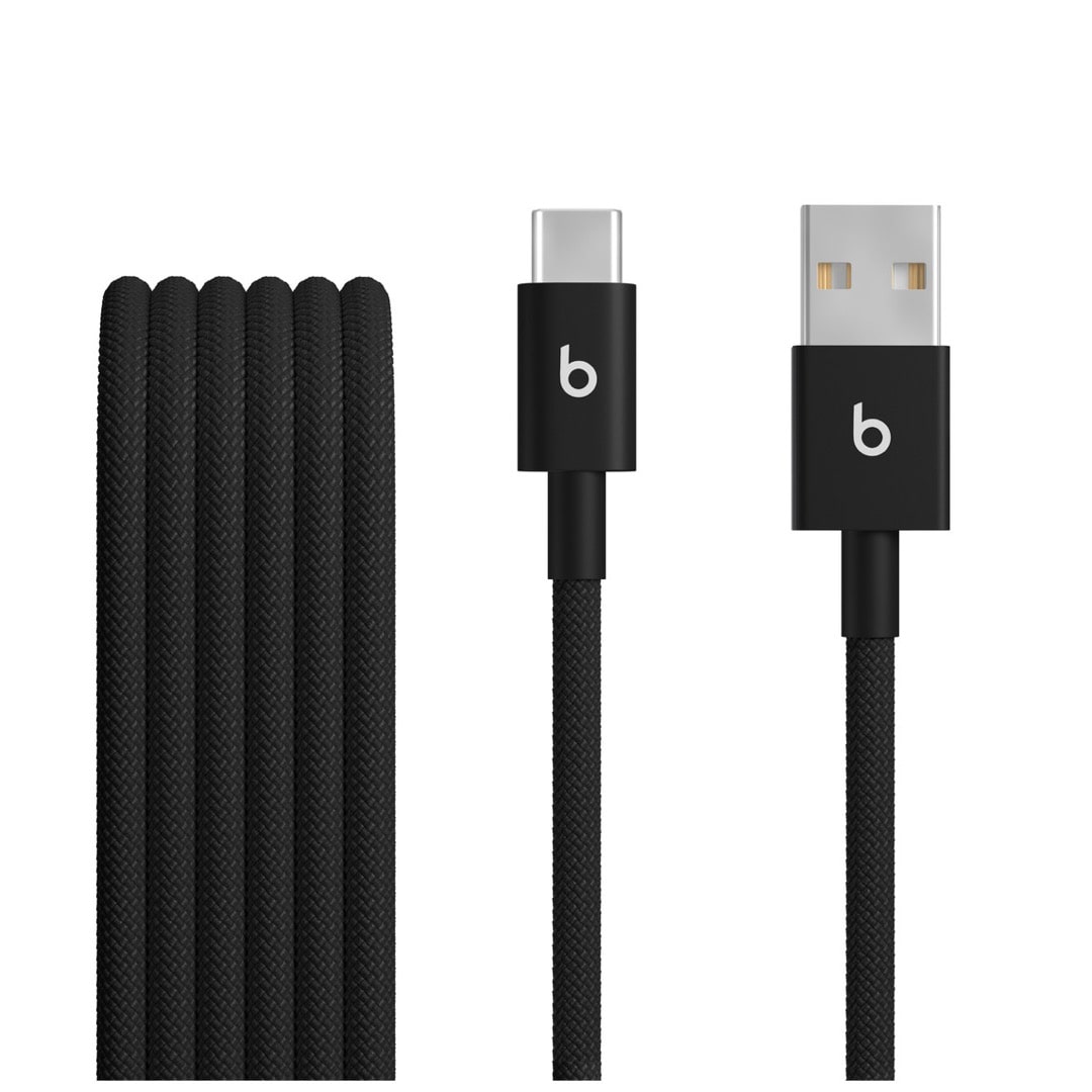 Beats USB-A - USB-C 編み込み式充電ケーブル（1.5m）- ボルトブラック