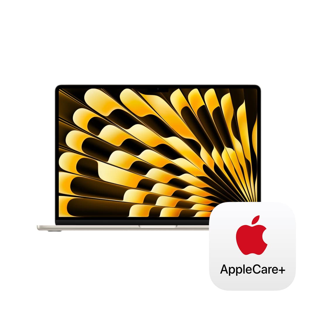 15インチMacBook Air: 10コアCPUと10コアGPUを搭載したApple M5チップ, 24GB, 1TB SSD - スターライト with AppleCare+