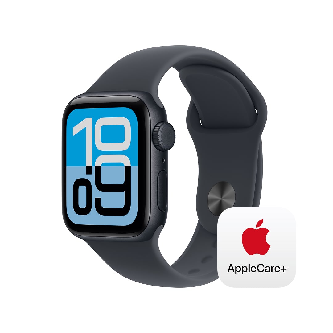 Apple Watch SE 3（GPS + Cellularモデル）- 40mmミッドナイトアルミニウムケースとミッドナイトスポーツバンド - S/M with AppleCare+