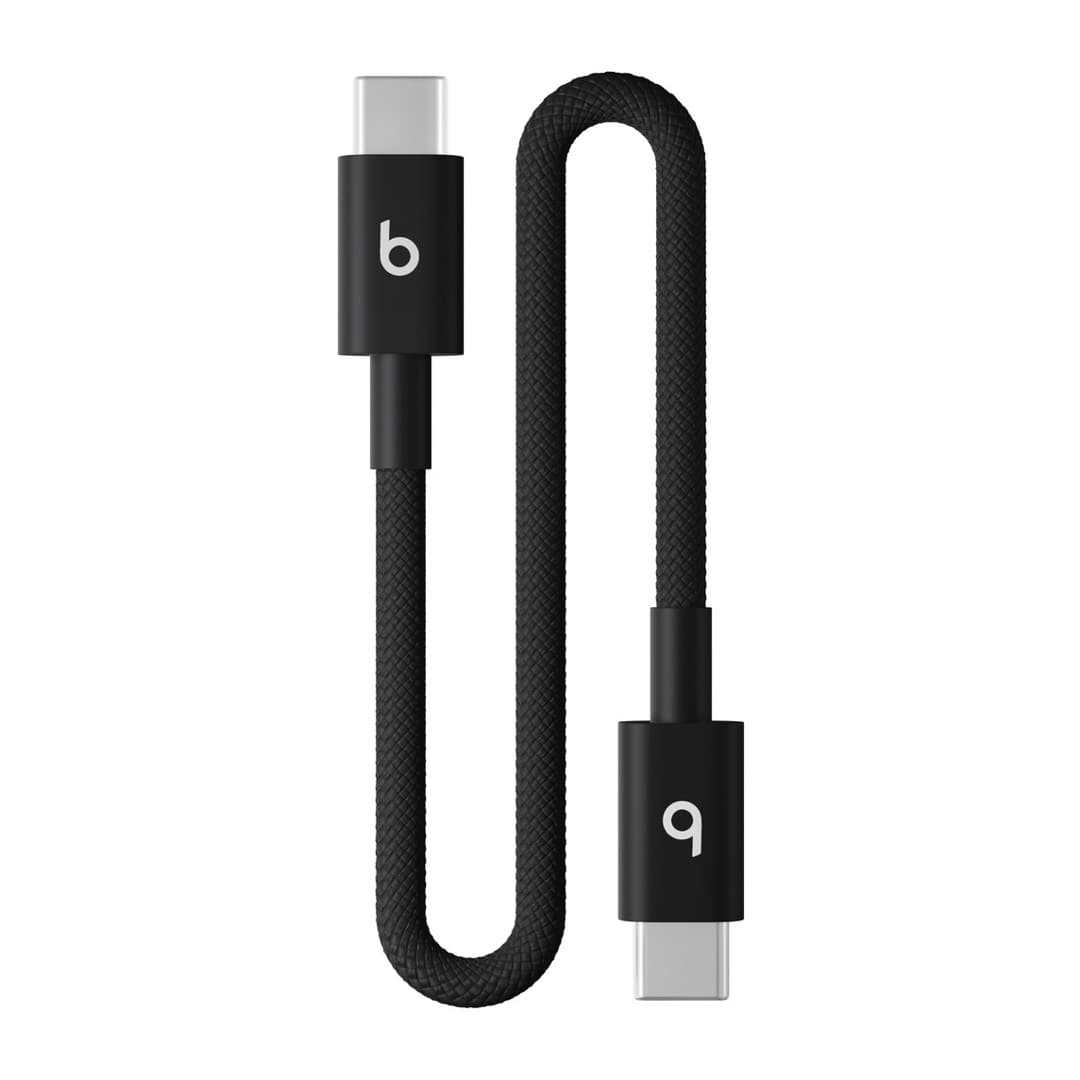 Beats USB-C - USB-C 編み込み式充電ショートケーブル（20cm）- ボルトブラック