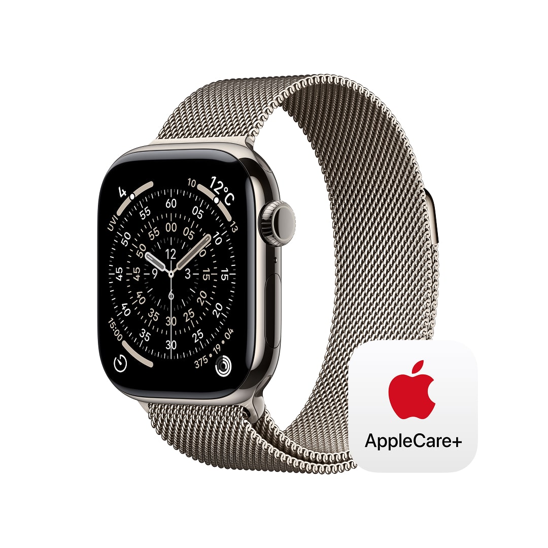 Apple Watch Series 11（GPS + Cellularモデル）- 42mmナチュラルチタニウムケースとナチュラルミラネーゼループ with AppleCare+
