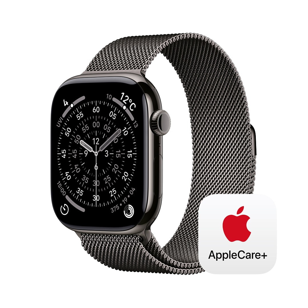 Apple Watch Series 11（GPS + Cellularモデル）- 46mmスレートチタニウムケースとスレートミラネーゼループ - S/M with AppleCare+