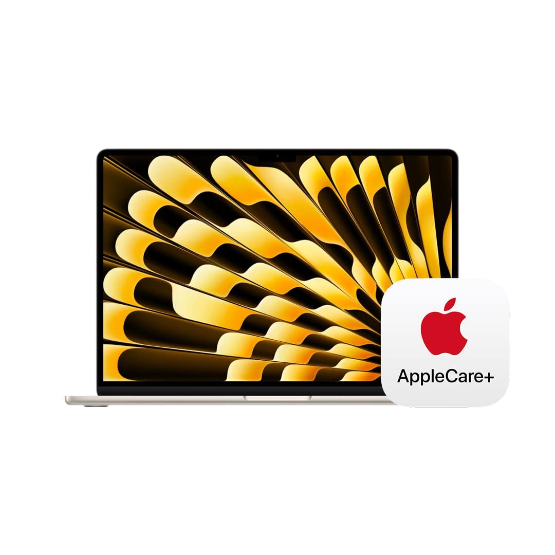 15インチMacBook Air: 10コアCPUと10コアGPUを搭載したApple M4チップ, 16GB, 512GB SSD - スターライト with AppleCare+