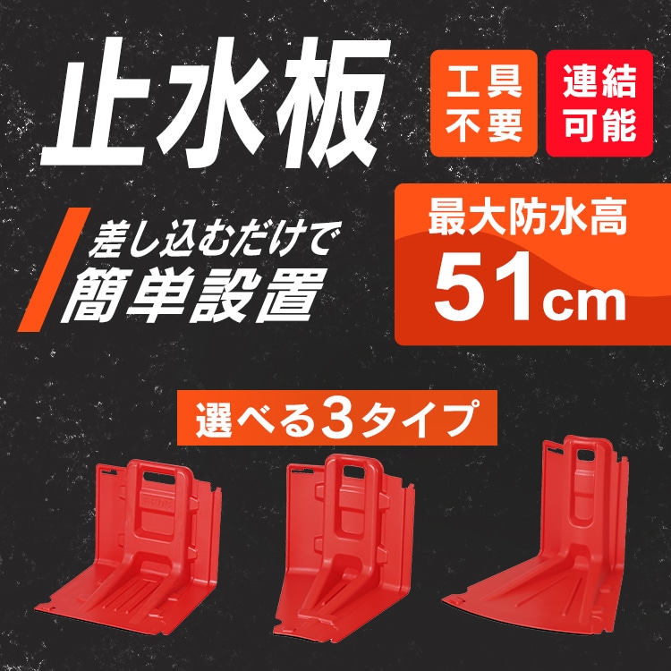 止水板 内カーブタイプ FCB-61U レッド 内カーブ