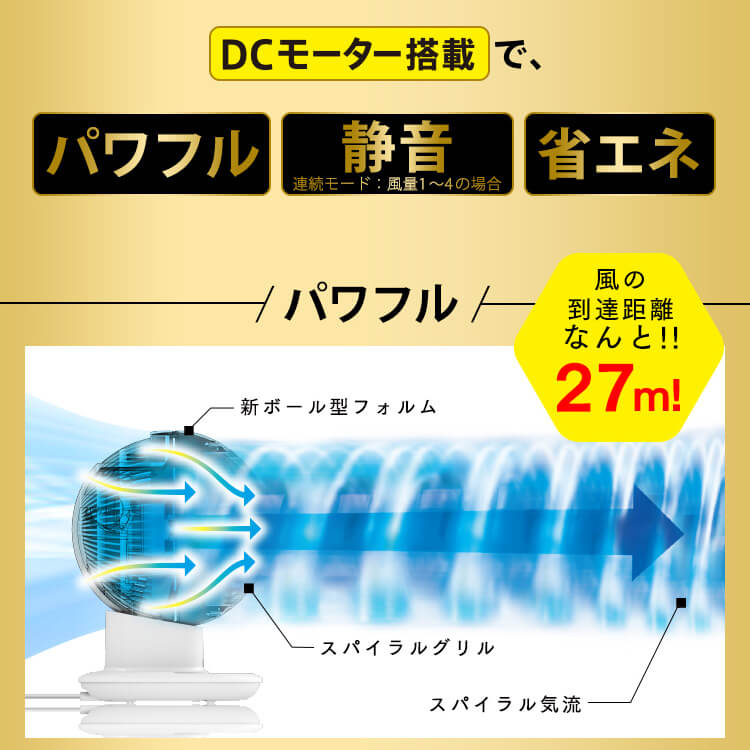 サーキュレーターアイ DC JET 15cm KCF-SDC152T-W パールホワイト