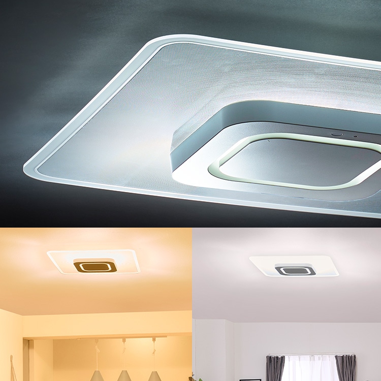 LEDシーリングライト パネルライトスクエア 8畳 調光 調色 CEA-A08DLPS