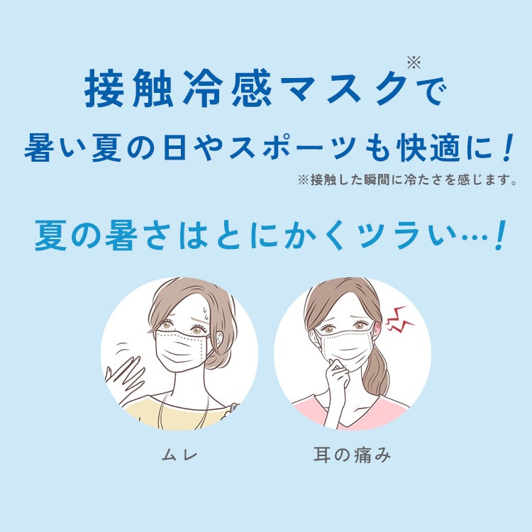 【3個】ナノエアー ひんやり冷感プリーツマスク ふつうサイズ 50枚入 KMW-PN50 ホワイト