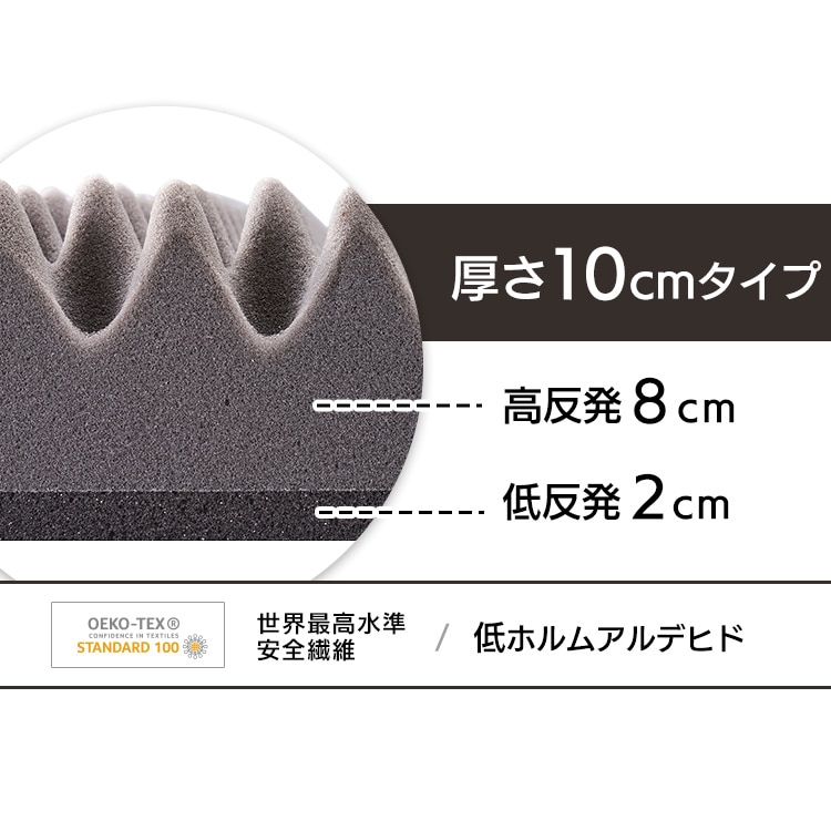 リバーシブルマットレス≪厚さ10cm≫ MAKT10-SD セミダブル