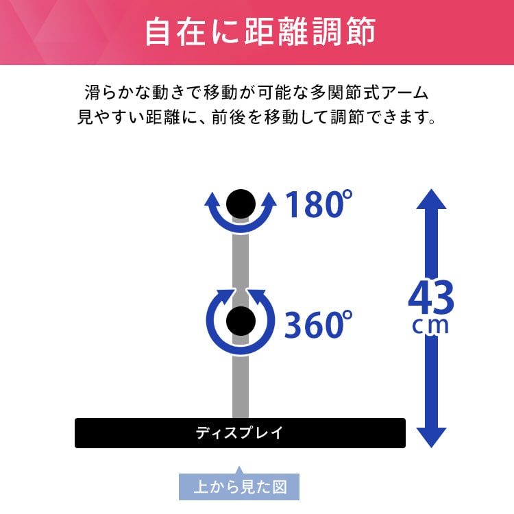 ディスプレイアーム DA-4550 ブラック