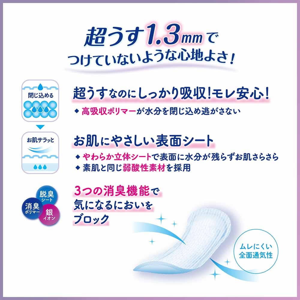 リフレ 超うす安心パッド 特に多い時も長時間安心・夜用 300cc 10枚 300cc/単品