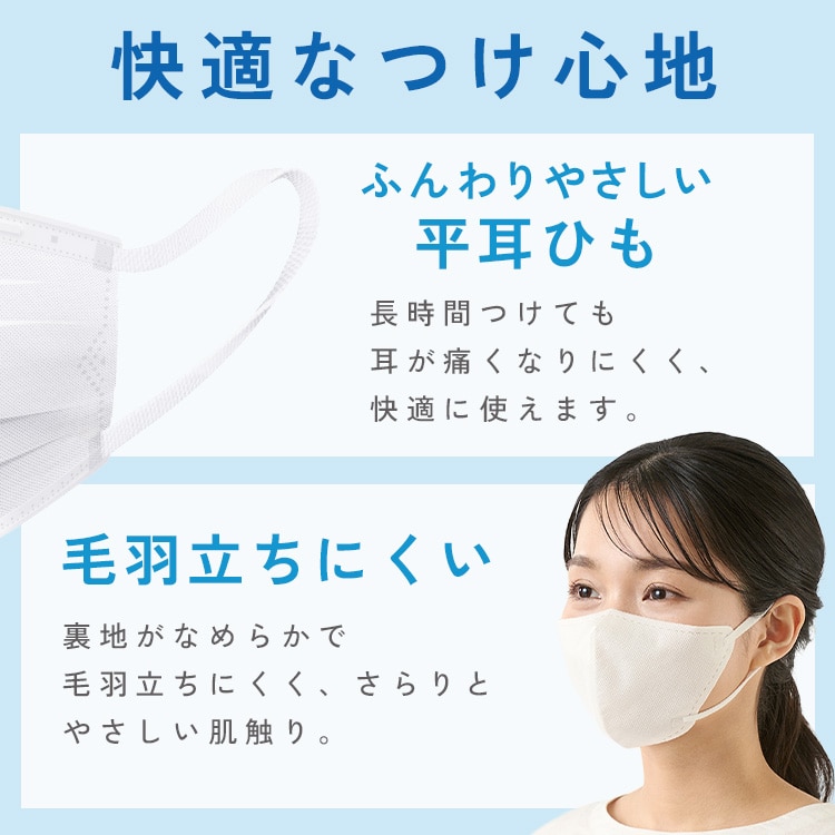 【3個】ナノエアー ひんやり冷感プリーツマスク ふつうサイズ 50枚入 KMW-PN50 ホワイト