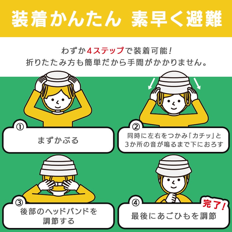 防災用 たためるヘルメット HM-O1 ホワイト