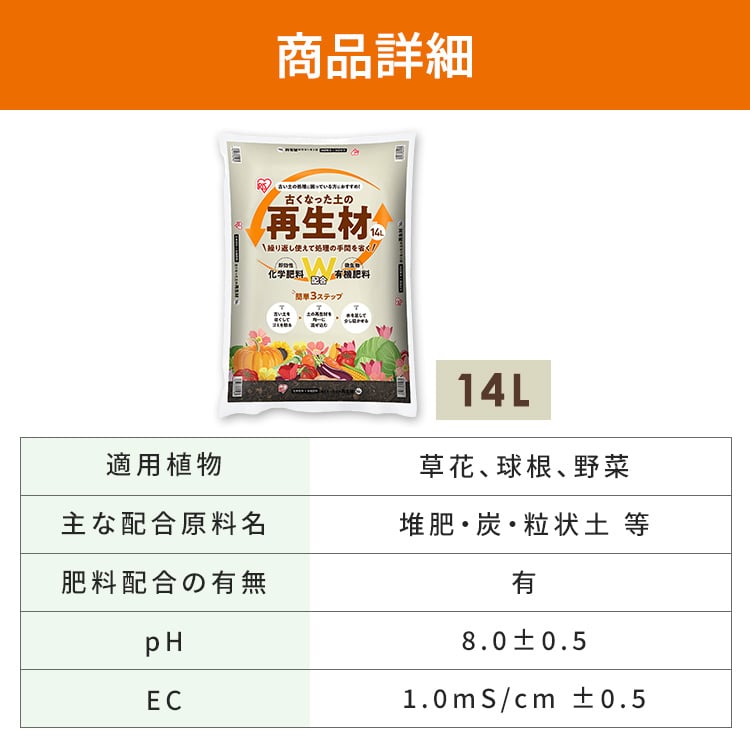 古くなった土の再生材 14L OSR-14L