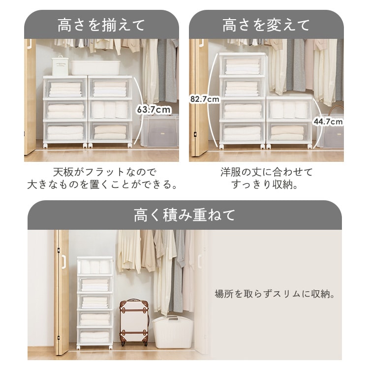 クローゼットチェスト NSCLZ-503 ダークグレー ダークグレー