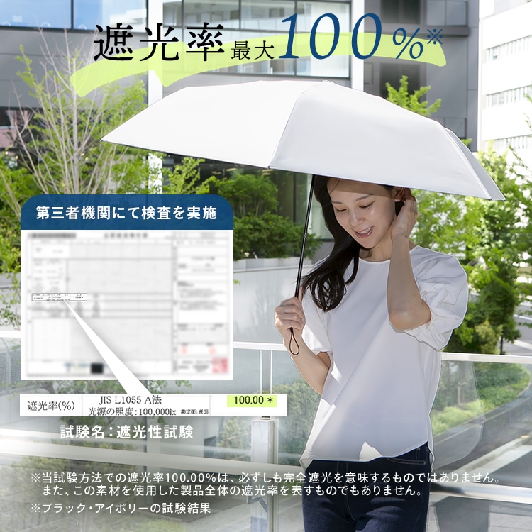 スマートエール 軽量 晴雨兼用傘 55cm アイボリー【プラザセレクト