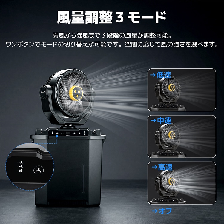 BougeRV 冷えMistPro タンク付ミストファン ブラック BRV-MF01