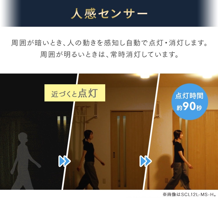 小型シーリングライト 導光板 1900lm 昼光色 人感センサー付 SCL190D-MS-P 安心延長保証 昼光色相当