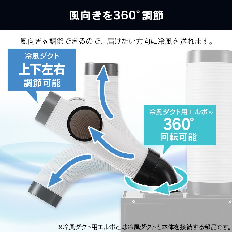 スポットクーラー ISAC-2501U-B ブラック 2.5kw 安心延長保証【代引不可】【時間指定不可】