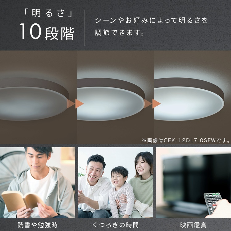 LEDシーリングライト 8畳 調光調色 CEA8DL-7.0BF チャコールブラック 安心延長保証 チャコールブラック