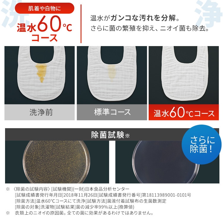 ドラム式洗濯乾燥機 8kg4kg FLK842-W