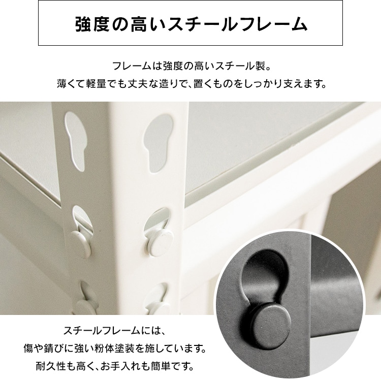 スチールラック 幅87.5cm STR-900 ブラック ブラック